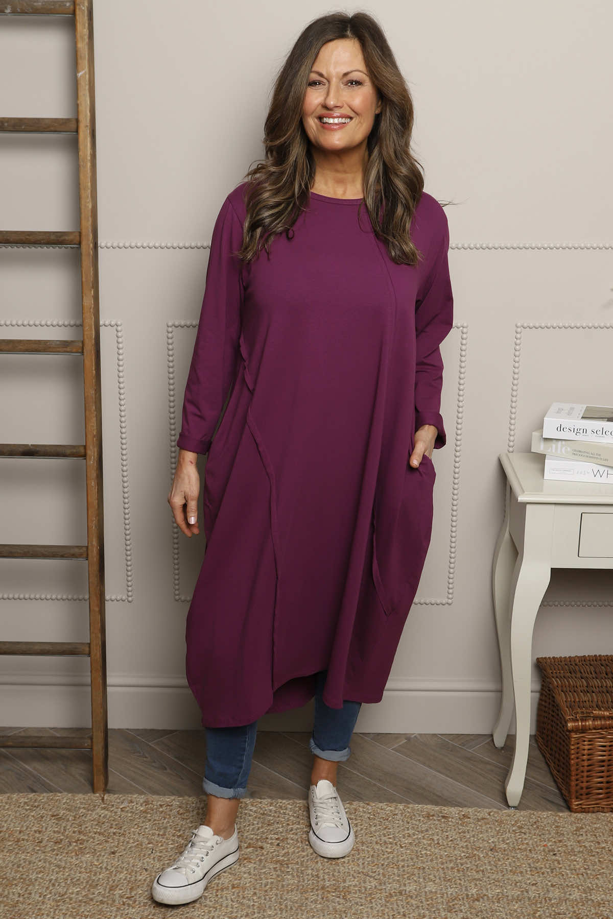 Alina Cotton Dress Purple