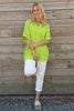 Leonie Crinkle Cotton Top Lime