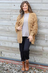 Caitlin Tassel Knitted Cardigan Camel