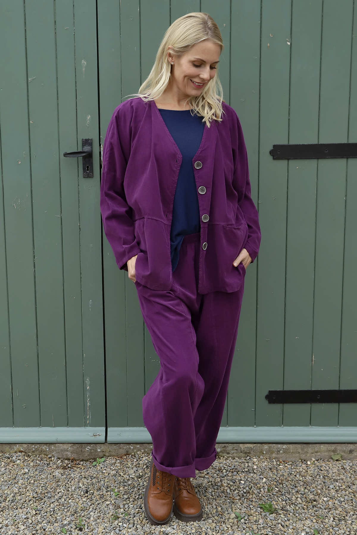 Kristen Needlecord Jacket Purple