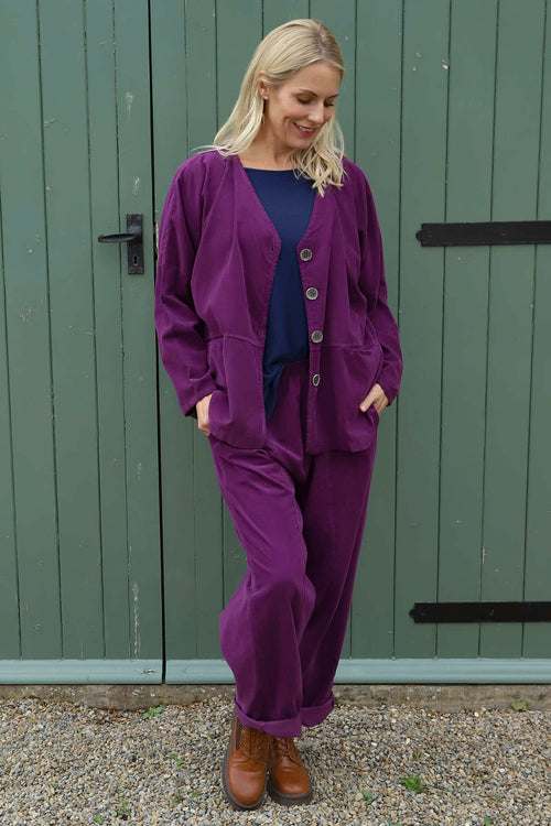 Kristen Needlecord Jacket Purple - Image 2