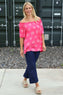 Elari Print Top Fuchsia