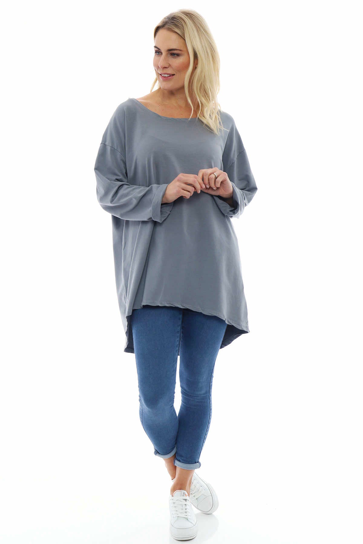 Guinevere Cotton Top Mid Grey