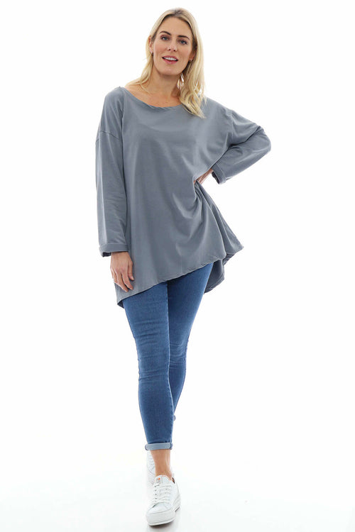 Guinevere Cotton Top Mid Grey - Image 5