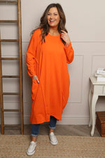 Alina Cotton Dress Orange Orange - Alina Cotton Dress Orange