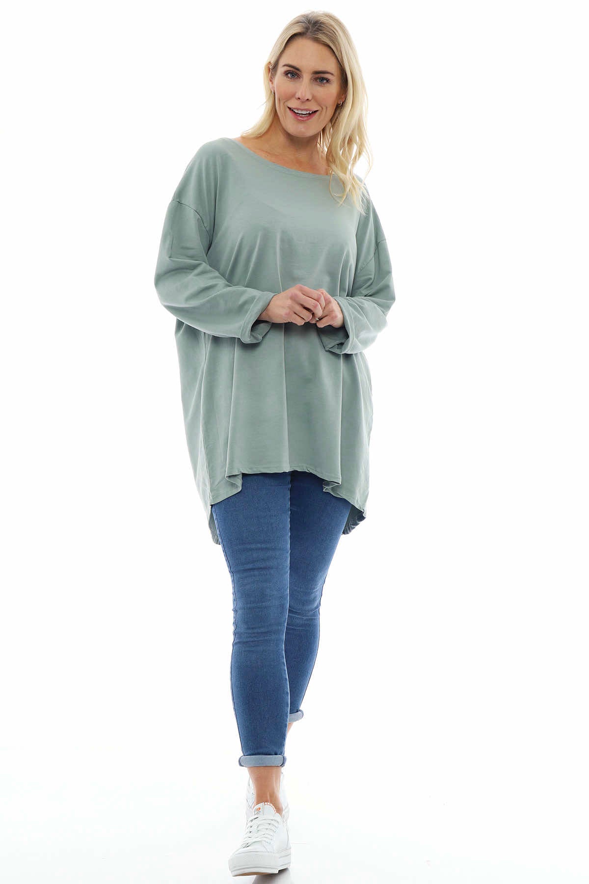 Guinevere Cotton Top Sage Green