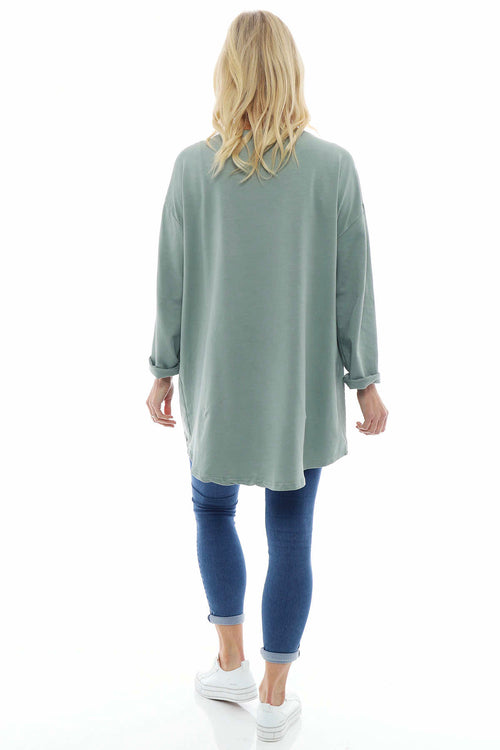 Guinevere Cotton Top Sage Green - Image 5