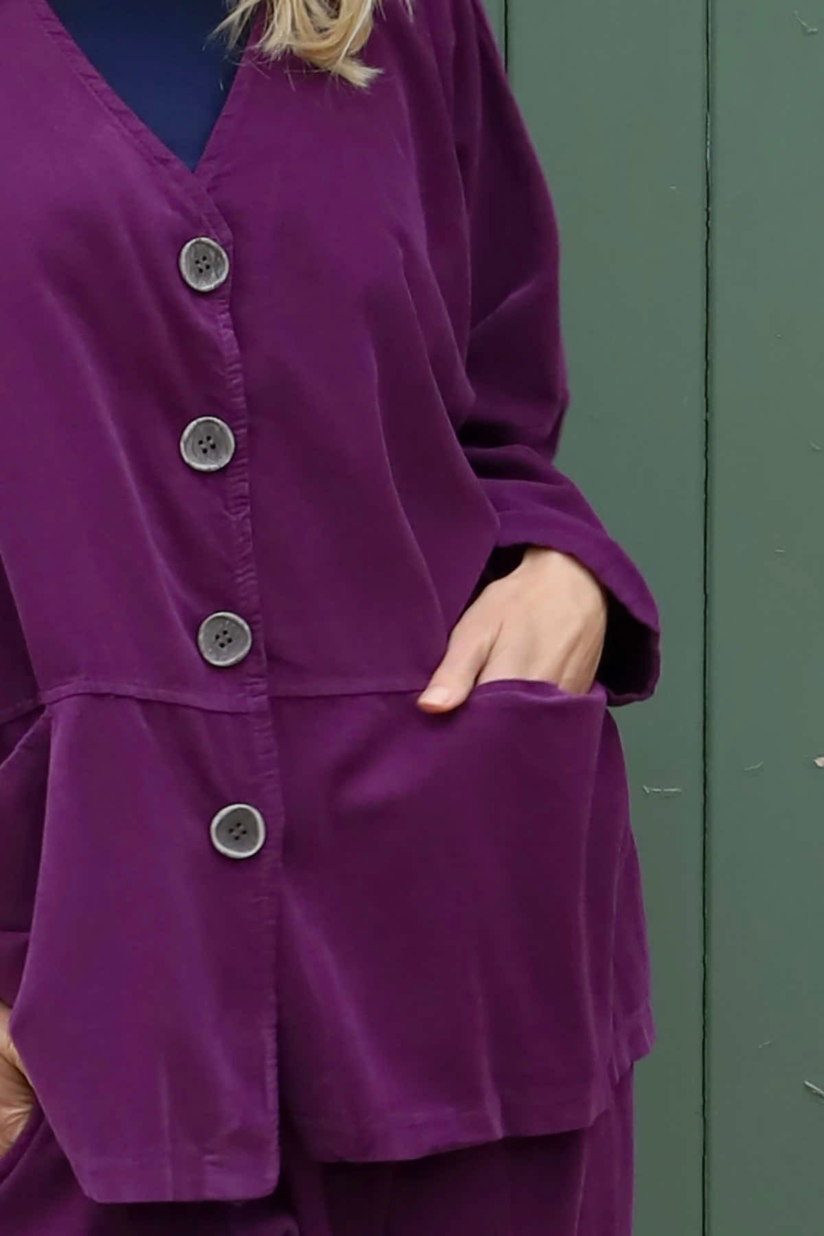 Kristen Needlecord Jacket Purple