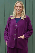 Kristen Needlecord Jacket Purple Purple - Kristen Needlecord Jacket Purple