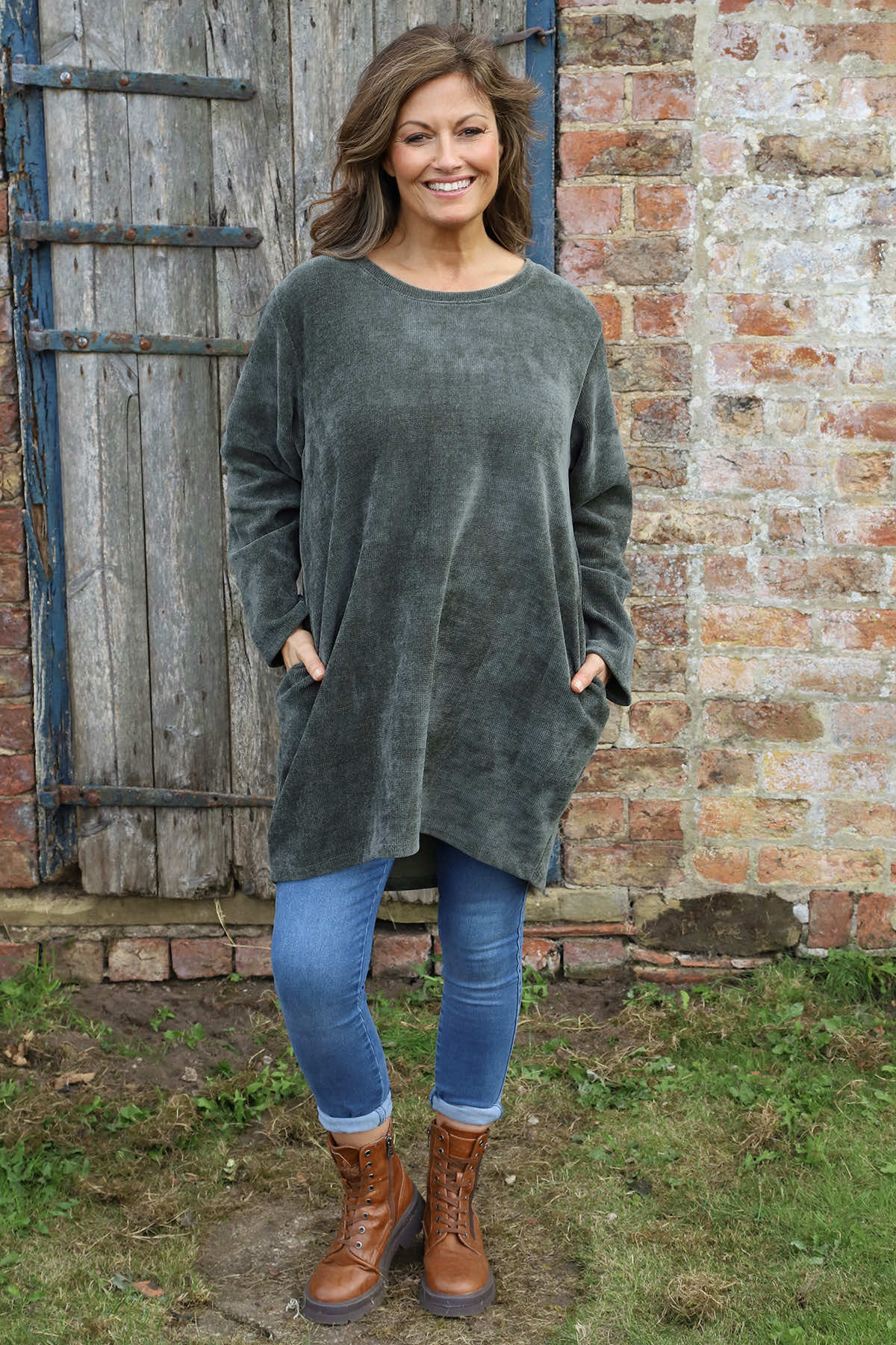 Ethel Cord Tunic Khaki
