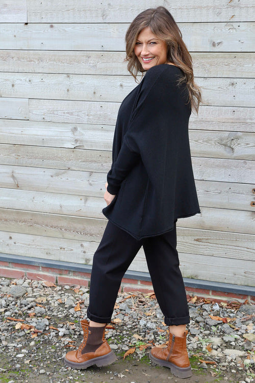 Ferne Pocket Knitted Jumper Black - Image 4