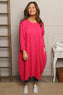 Alina Cotton Dress Fuchsia