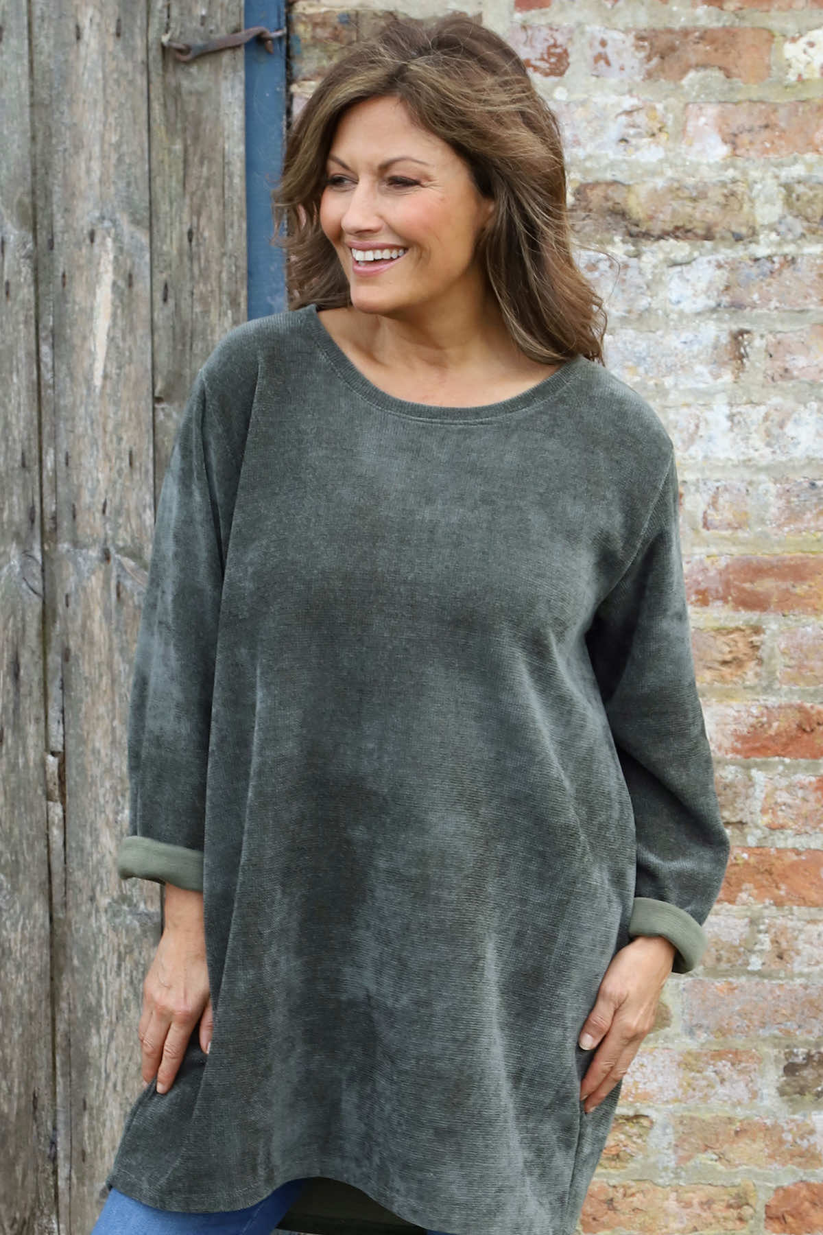 Ethel Cord Tunic Khaki