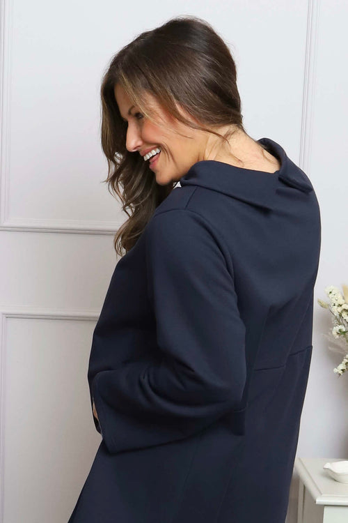 Courtney Cotton Top Navy - Image 3