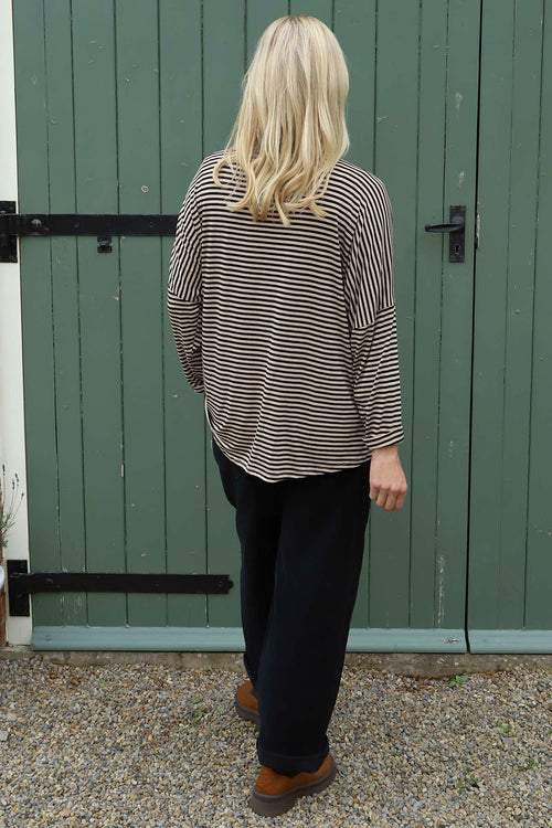 Frances Stripe Sweat Top Stone - Image 4