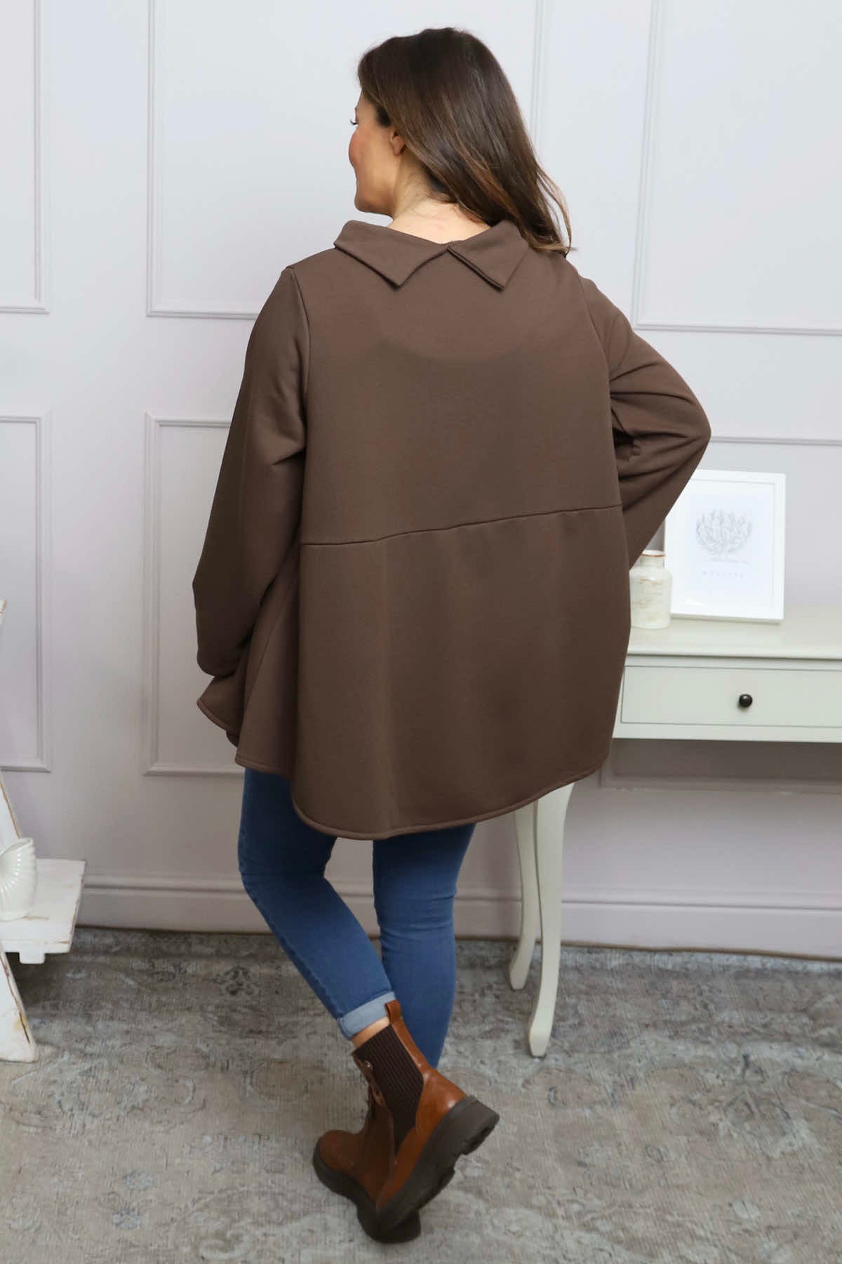 Courtney Cotton Top Cocoa