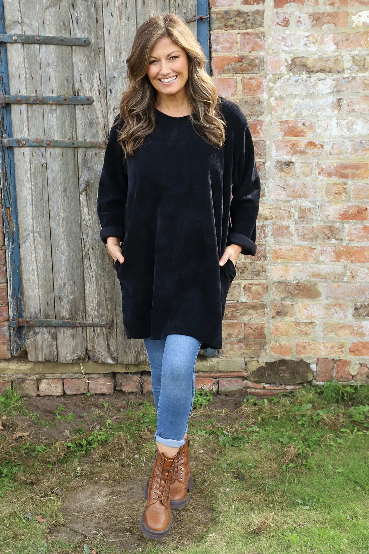 Ethel Cord Tunic Black