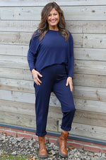 Colby Straight Leg Trousers Navy Navy - Colby Straight Leg Trousers Navy