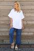 Leonie Crinkle Cotton Top White