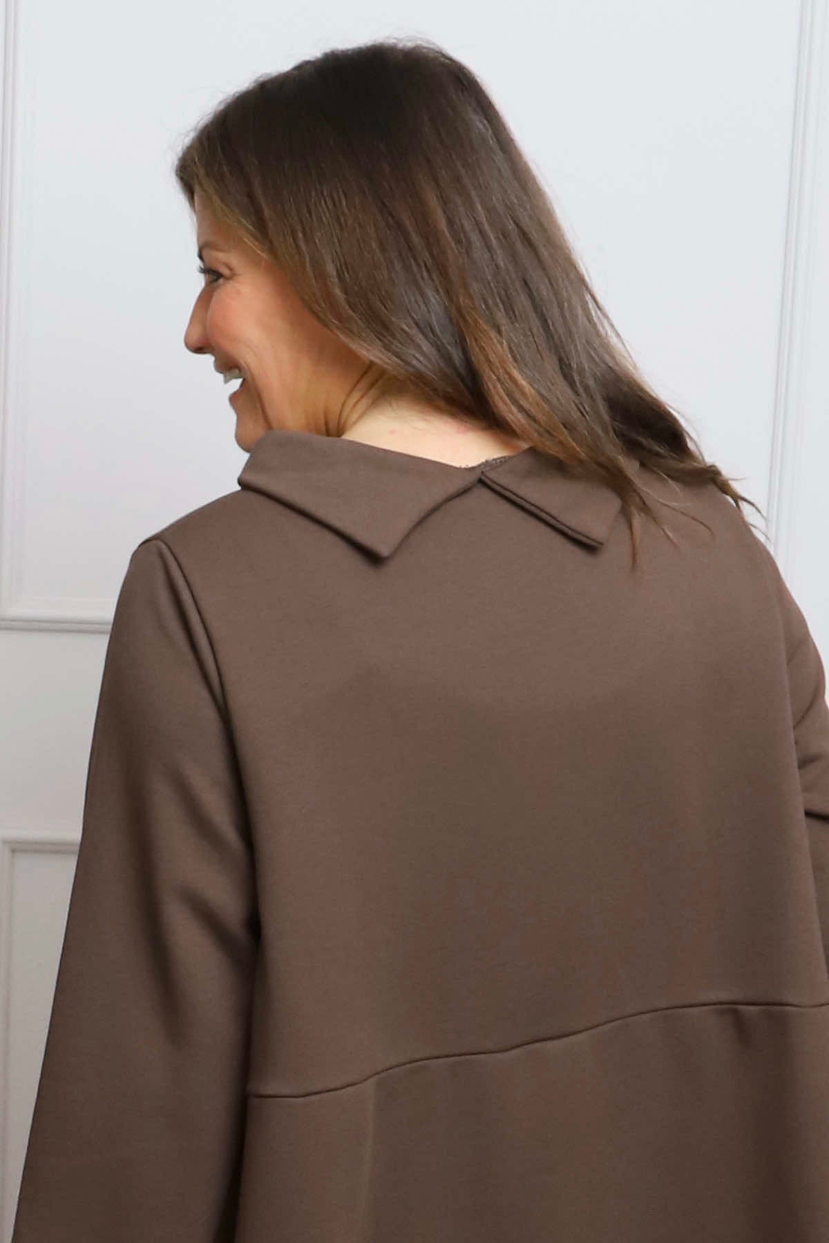 Courtney Cotton Top Cocoa