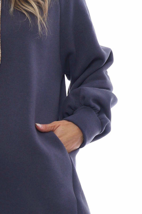 Bella Hooded Cotton Top Charcoal - Image 3