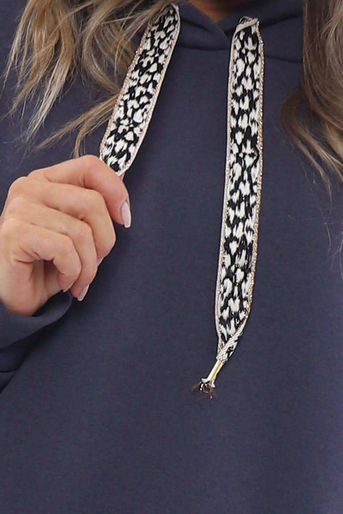 Bella Hooded Cotton Top Charcoal - Image 4