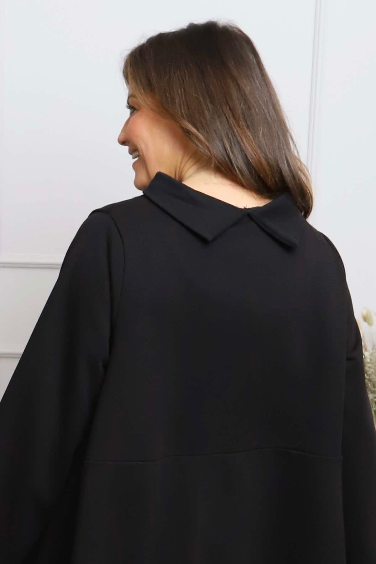 Courtney Cotton Top Black