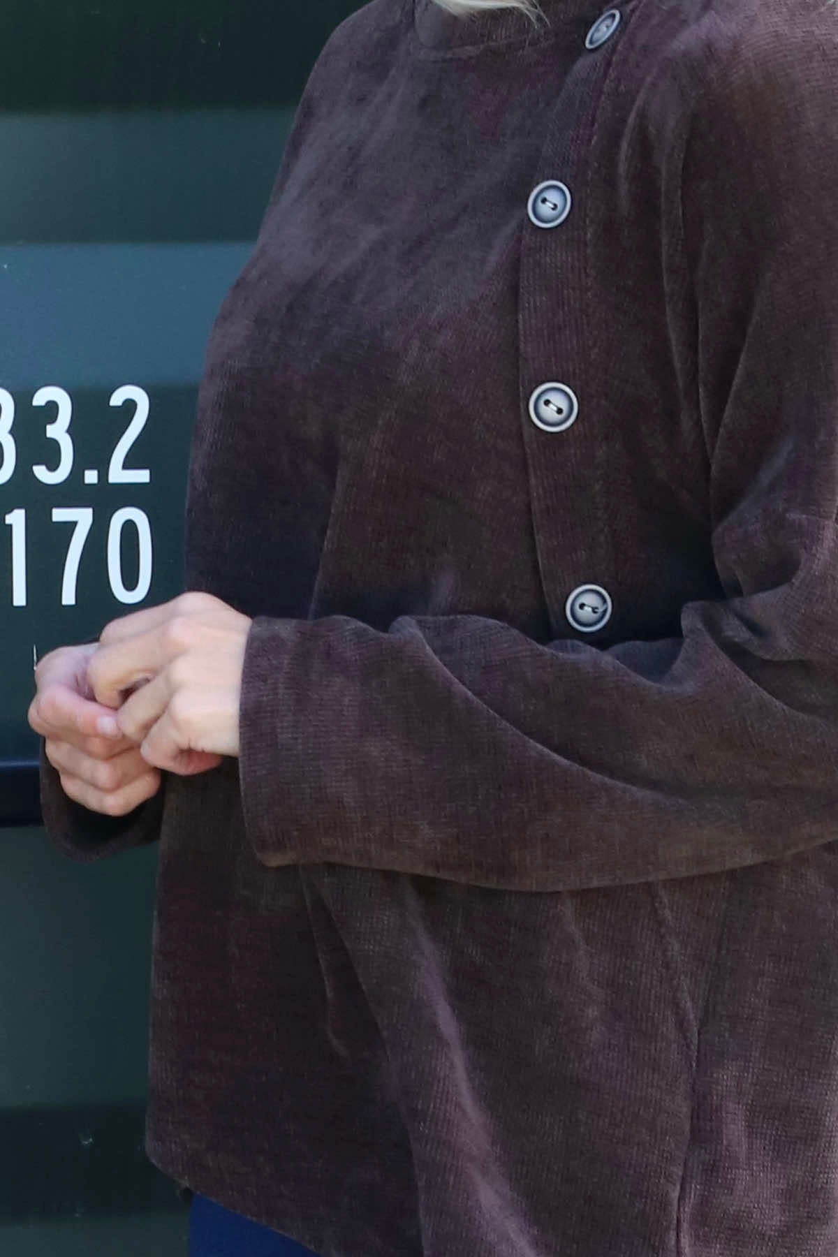 Donna Cord Button Top Cocoa