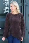 Donna Cord Button Top Cocoa