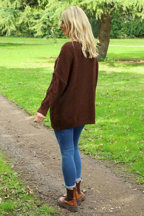 Tamsin Knitted Jumper Cocoa - Image 4