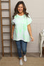 Alysia Tie Dye Cotton Top Green