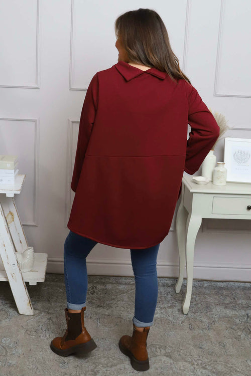 Courtney Cotton Top Wine - Image 4