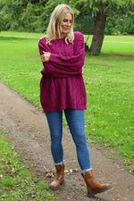 Tamsin Knitted Jumper Berry Berry - Tamsin Knitted Jumper Berry