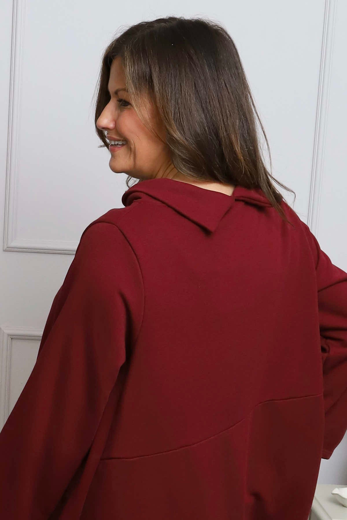 Courtney Cotton Top Wine