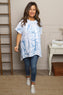 Alysia Tie Dye Cotton Top Blue