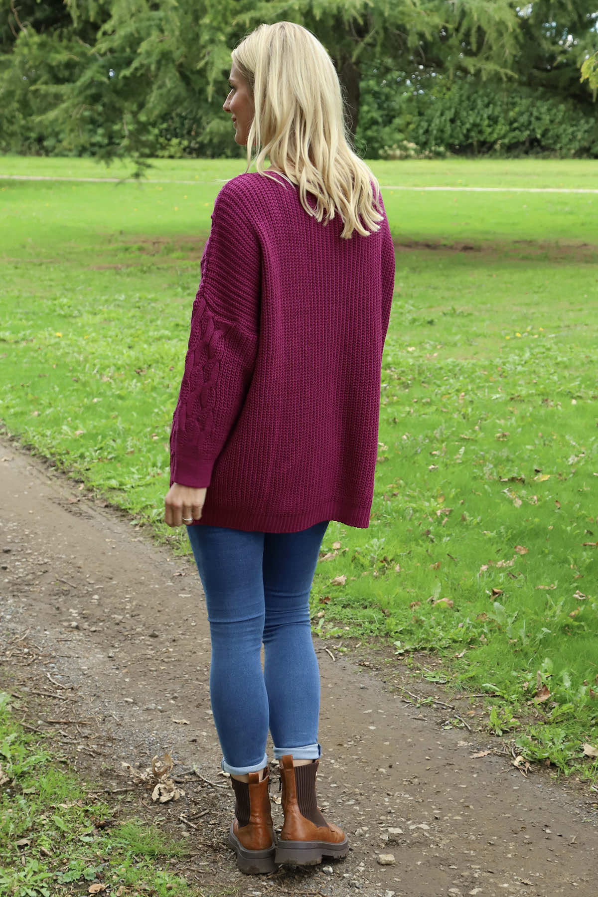 Tamsin Knitted Jumper Berry