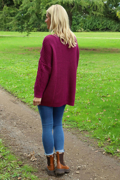 Tamsin Knitted Jumper Berry - Image 4