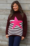 Agata Star Knitted Jumper Wine