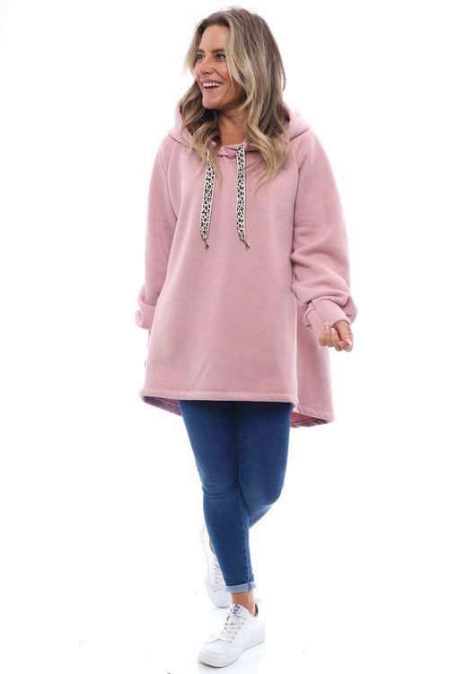 Bella Hooded Cotton Top Pink
