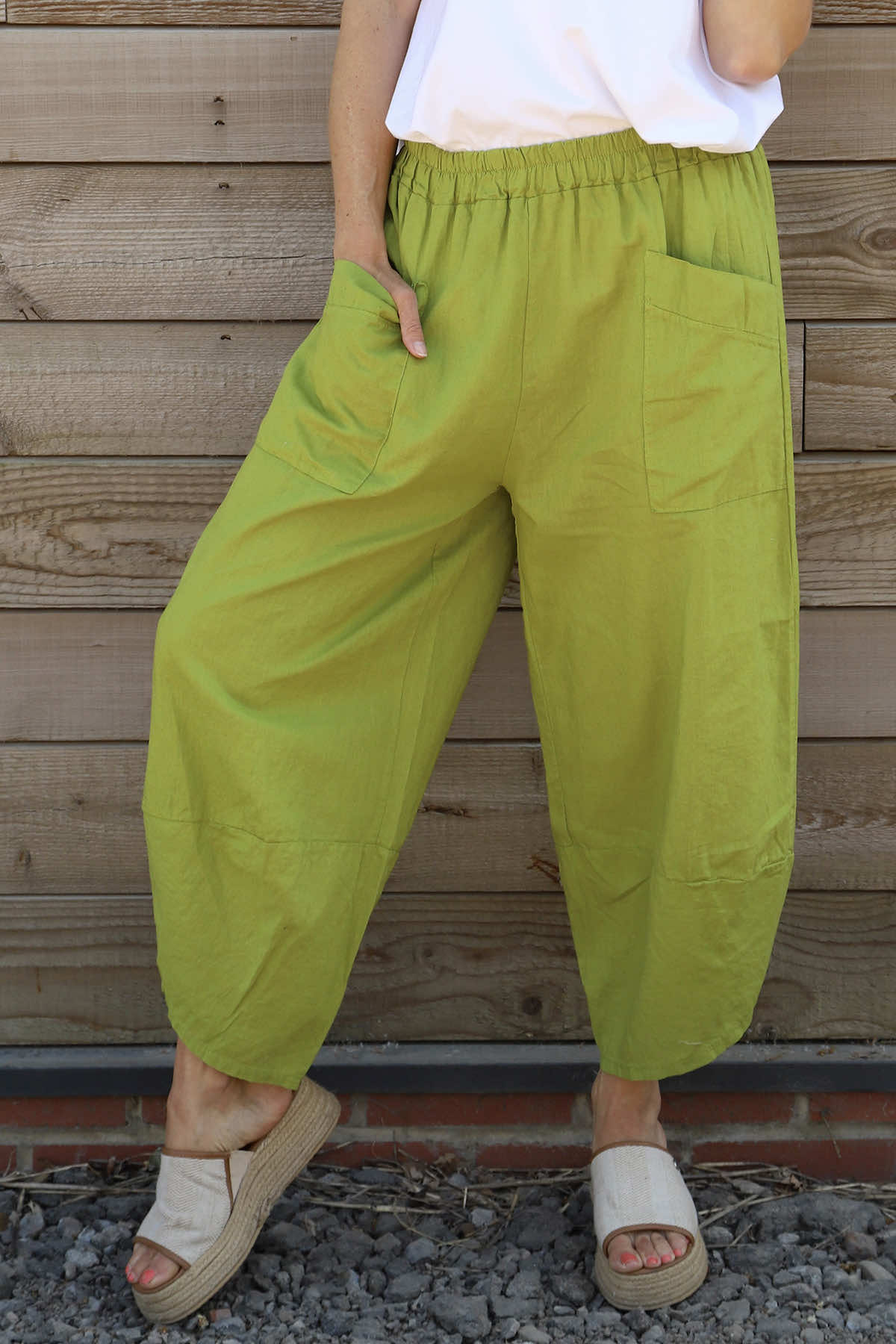 Primrose Linen Trousers Olive