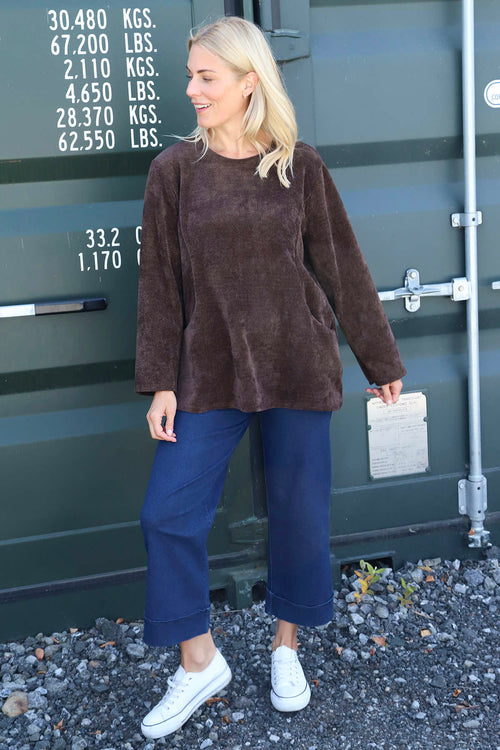 Eileen Cord Pocket Top Cocoa - Image 2