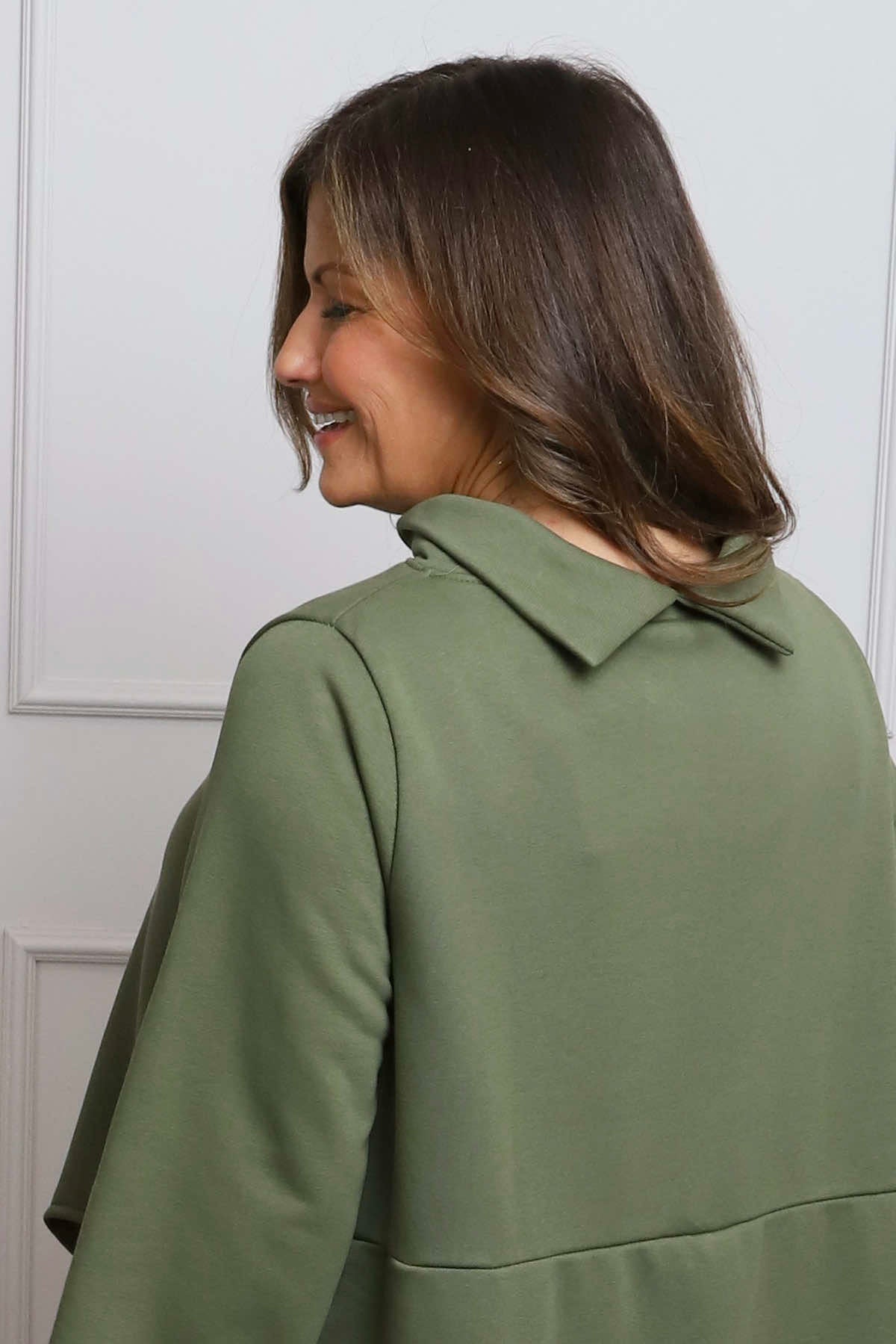 Courtney Cotton Top Khaki