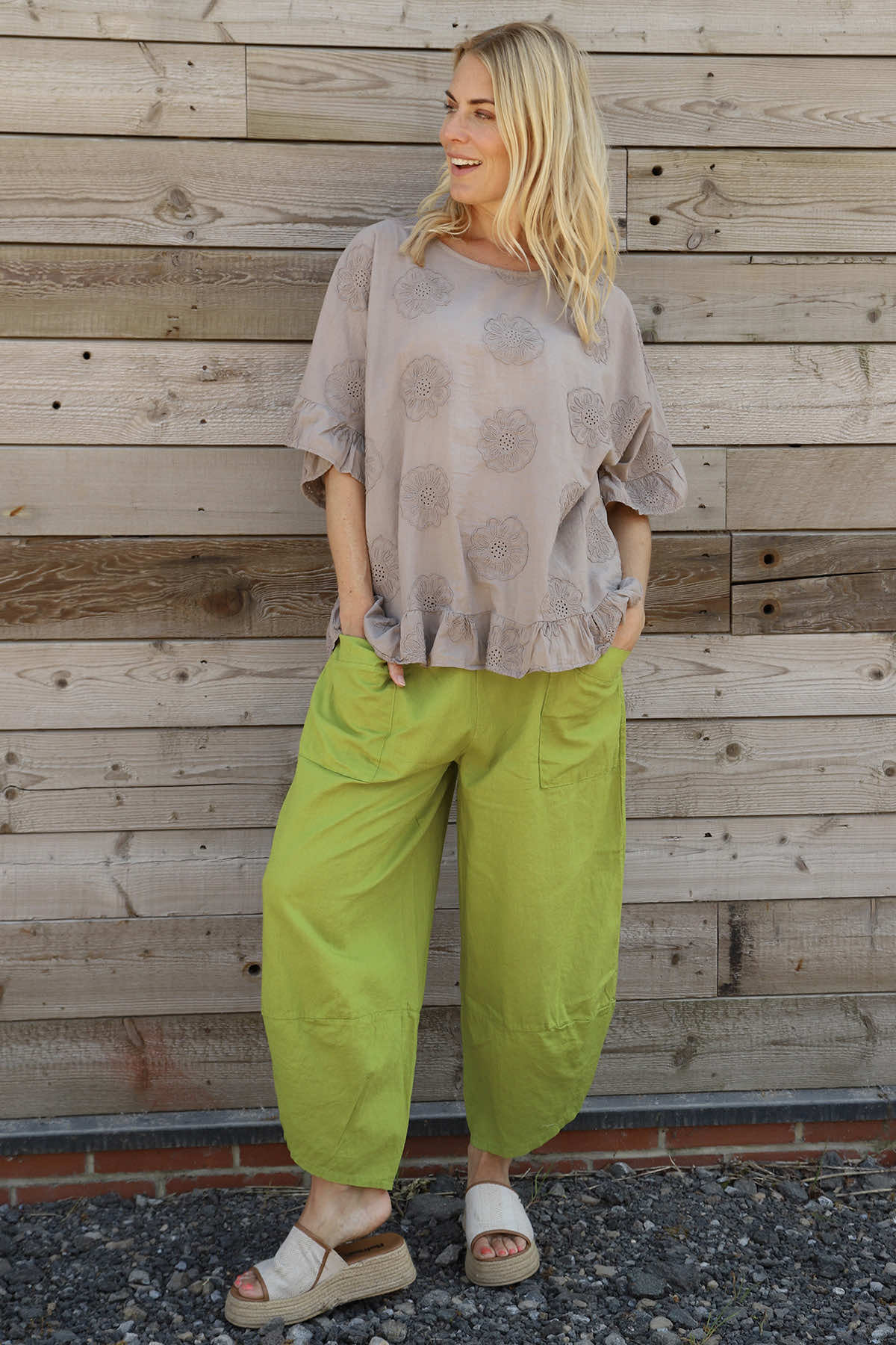 Primrose Linen Trousers Olive
