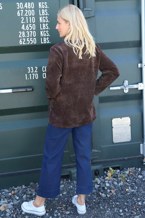 Eileen Cord Pocket Top Cocoa - Image 4