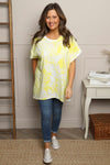 Alysia Tie Dye Cotton Top Yellow