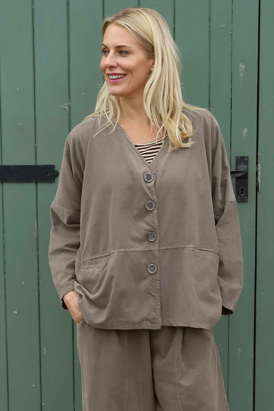 Kristen Needlecord Jacket Mocha