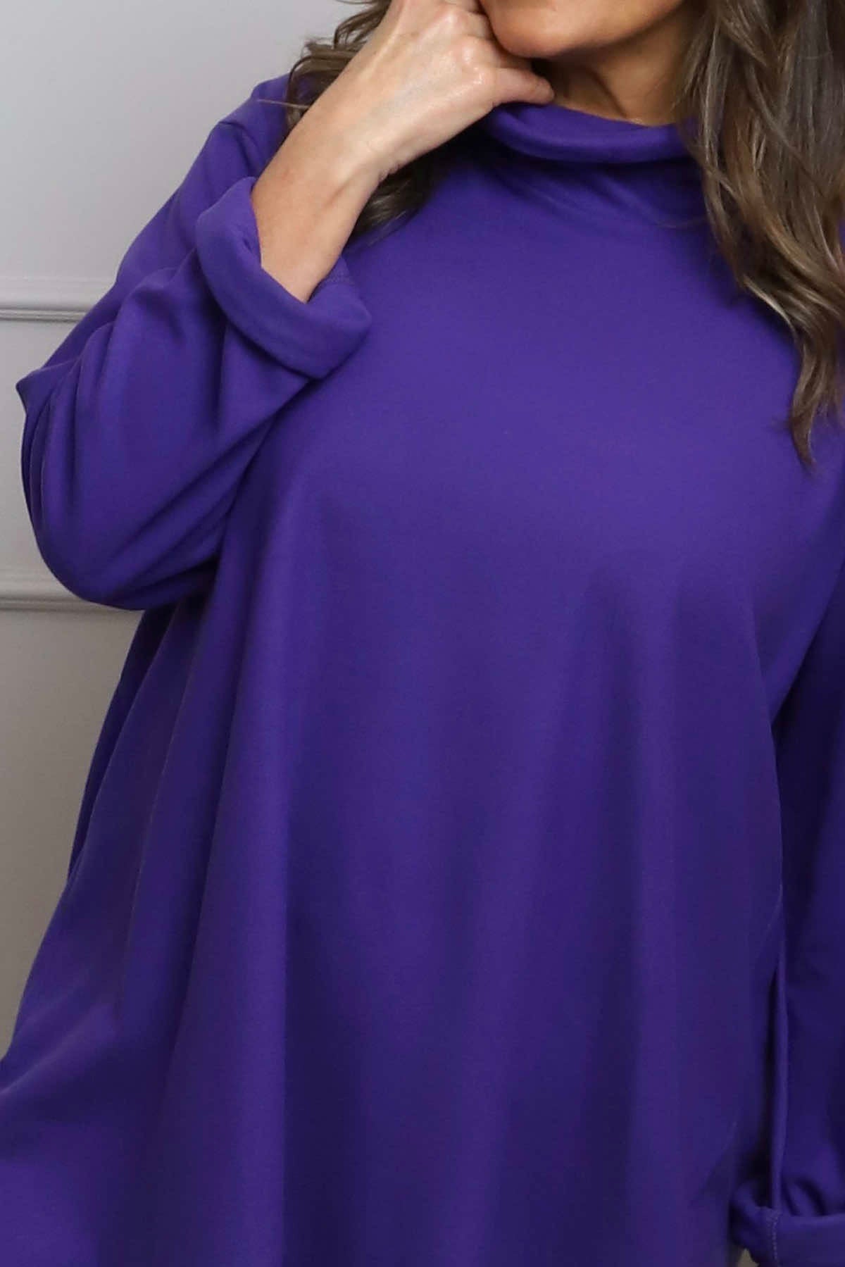Nialla Cowl Neck Top Purple