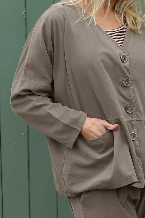 Kristen Needlecord Jacket Mocha - Image 3