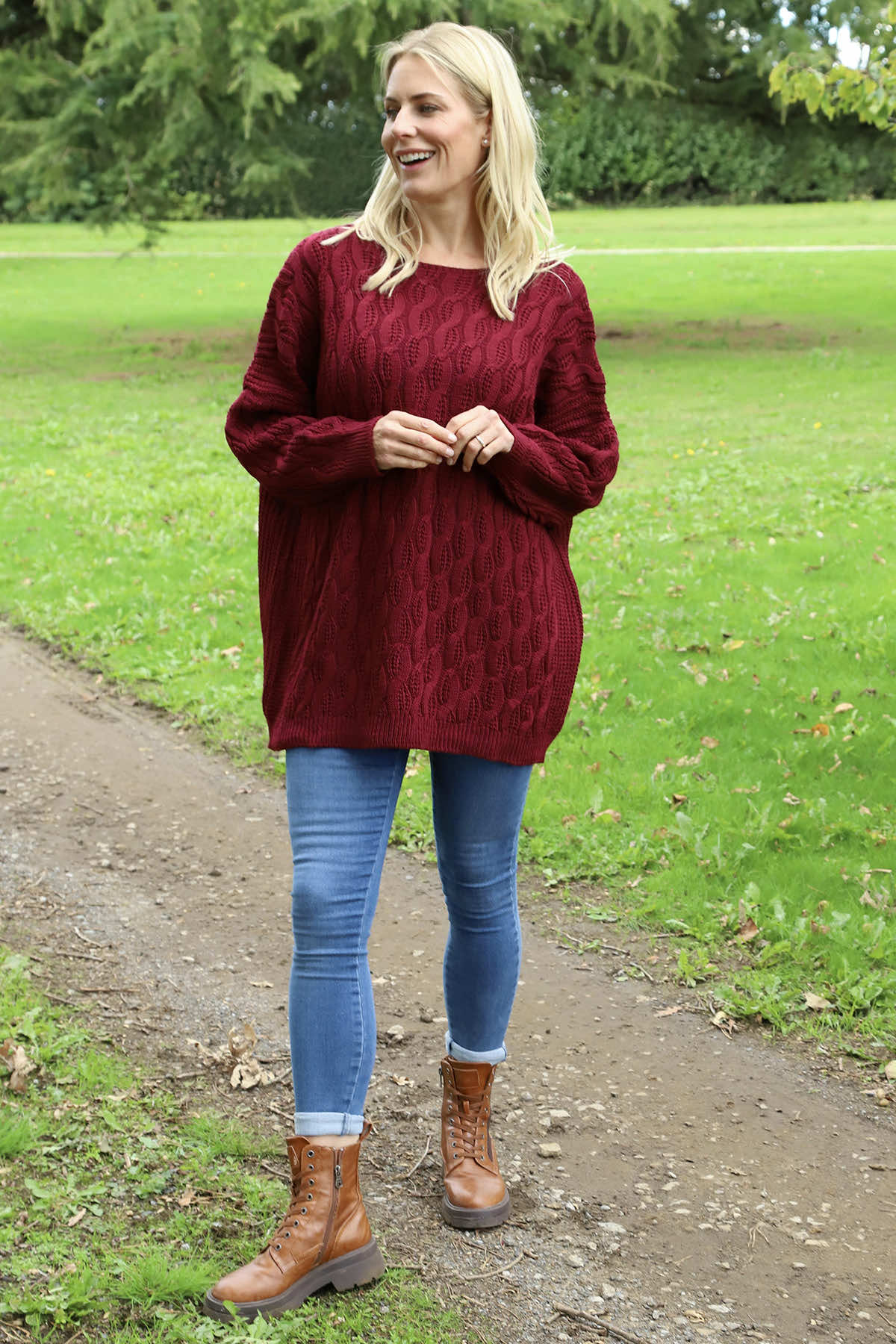 Tamsin Knitted Jumper Wine