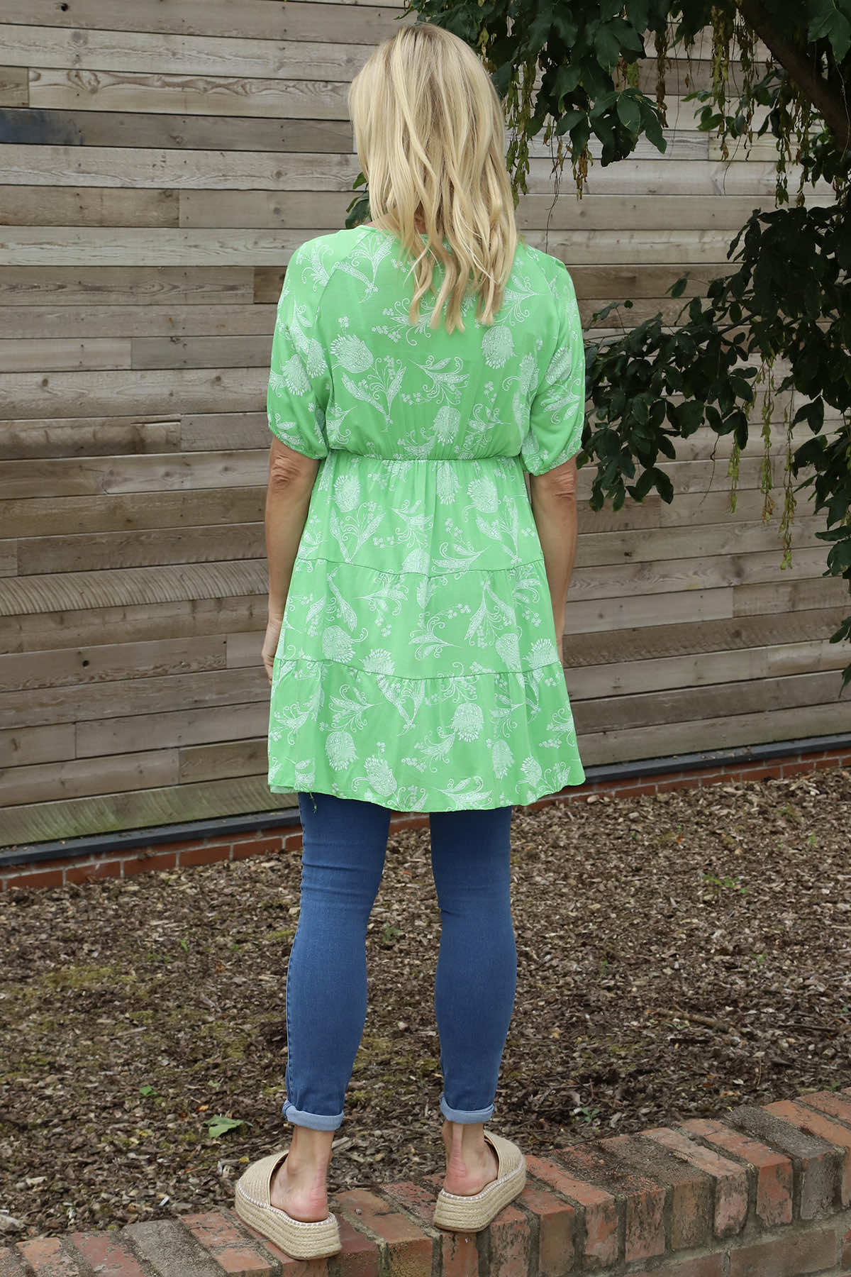 Janice Print Tunic Green